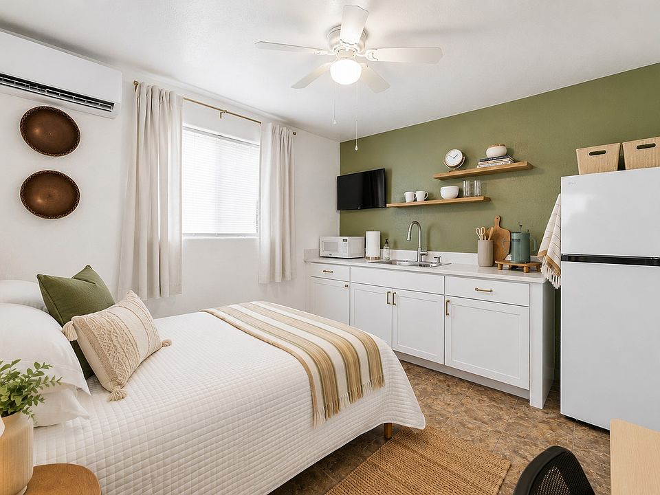 Comfortable full size bed for a peaceful sleep and black-out curtains.