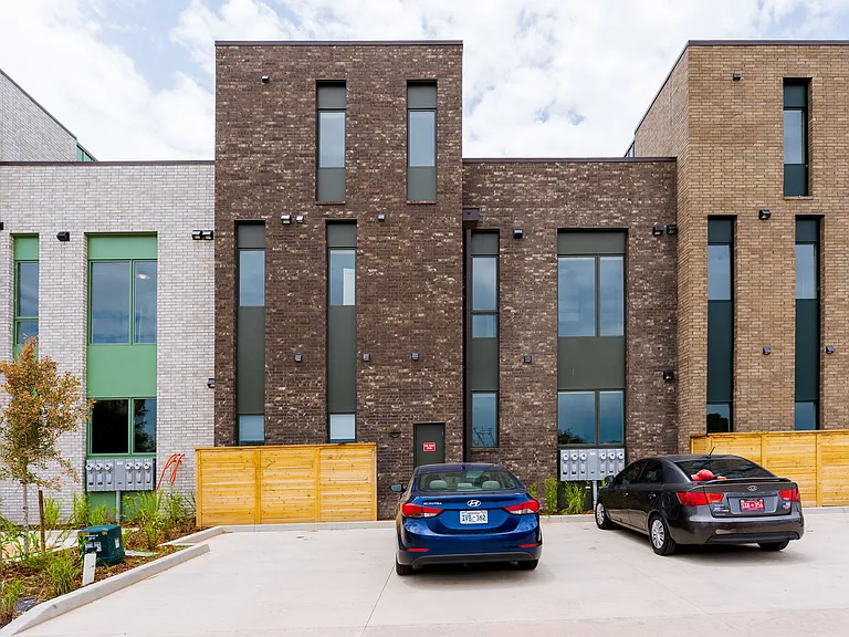 Rear exterior and off-street parking