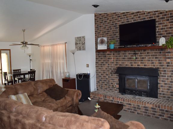 wood burning fireplace