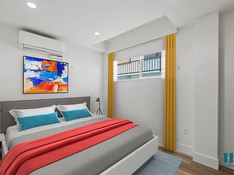 Bedroom with Vinyl Flooring and Recessed Lighting