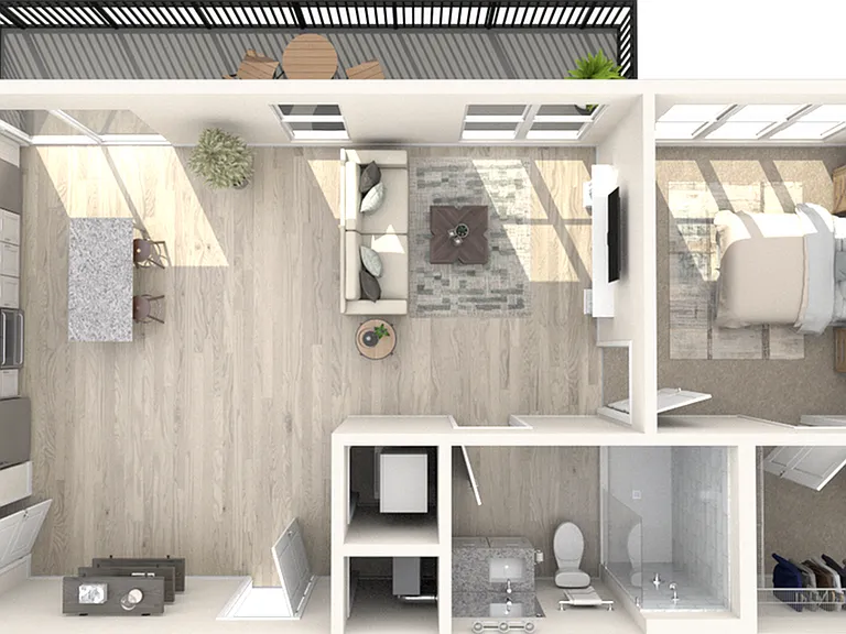 A2.1 | One Bedroom, One Bathroom A2.1 | One Bedroom, One Bathroom