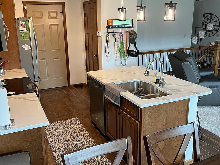 Remodeled (furnished) kitchen.