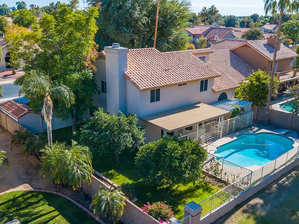 Saguaro pool yard greenbelt