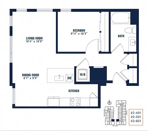 Floor plan Quin 1 Bedroom A4