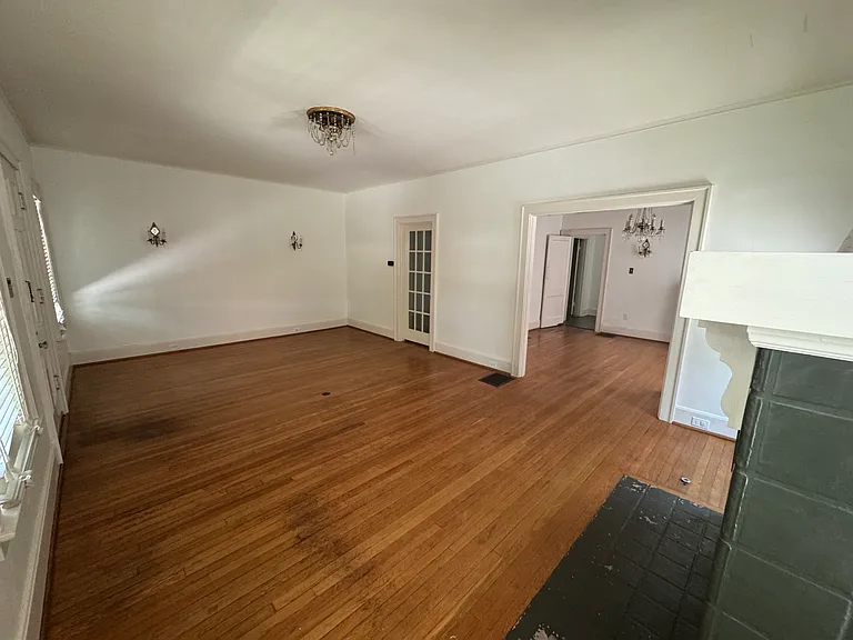 living room and entry to dining room