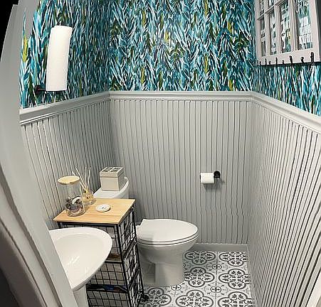 Renovated powder room