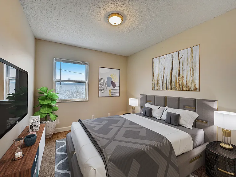 Recently Renovated Townhouse Style Apartments featuring New gray carpet, Neutral paint scheme, Premium hardwood-style flooring, Neutral paint scheme, Upgraded light fixtures, New cabinets, Matching stainless steel appliances, Washer/Dryer, Air conditionin