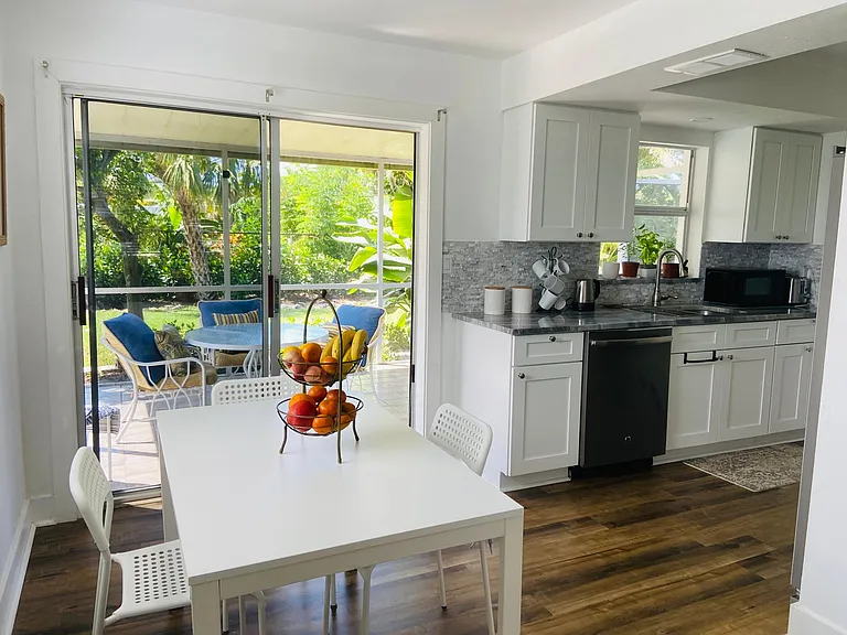 Lanai and kitchen entrance.