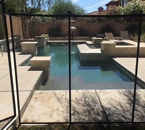 Fenced pool