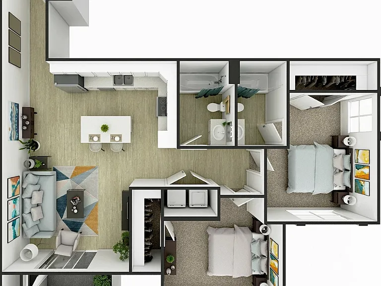 The Canyon | 2 Bed 2 Bath | 1093 sq ft | Summit on Boulder Apartments in Henderson The Canyon | 2 Bed 2 Bath | 1093 sq ft | Summit on Boulder Apartments in Henderson