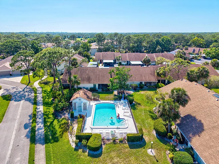 Pool behind the home.