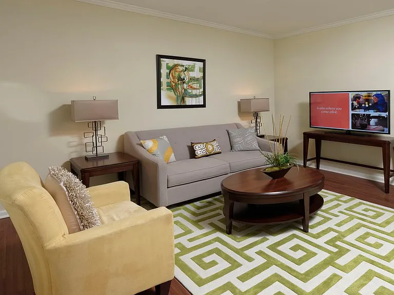 Classic Package living area with hard surface flooring