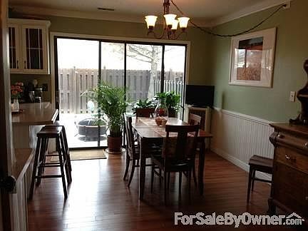 Dinning area, 8 foot patio door entrance