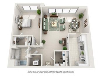 1018N Standard 924 sq 1 Bed 1 Bath No Balcony
