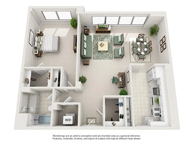 Floor plan 1 Bedroom, 1 Bath 924 SF 11f