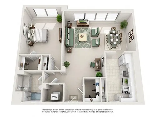Floor plan 1 Bedroom, 1 Bath 924 SF 11f