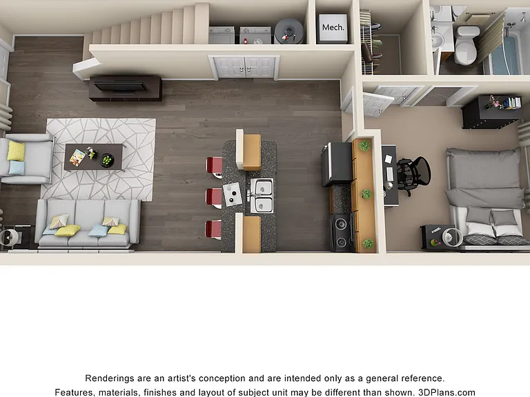 3-3 Townhome Upgraded Platinum (Floor 1) 3-3 Townhome Upgraded Platinum (Floor 1)