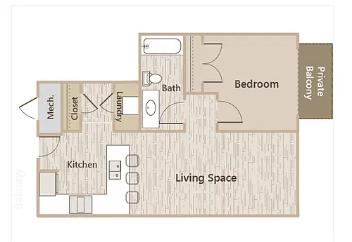 Floor plan 2B2B-I Luxury