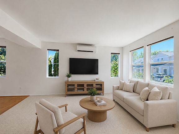 Living room with ductless A/C and heat