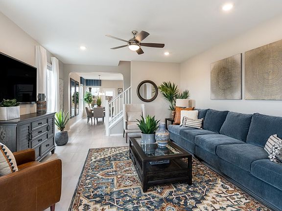 Plan 2509 Great Room as modeled at Berry Springs