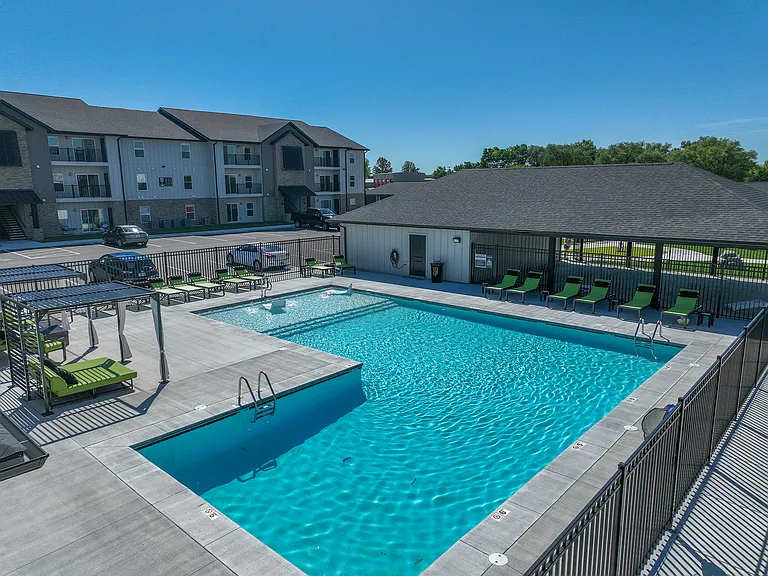 Pool and Entertainment Space at The Pinnacle at Stone Creek Falls.