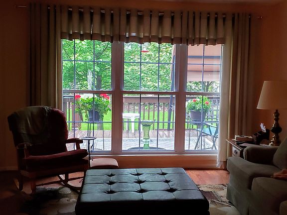 View of deck from living room
