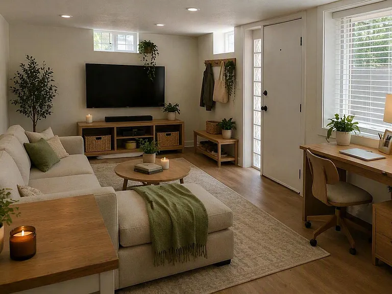 Living room furnished rendering
