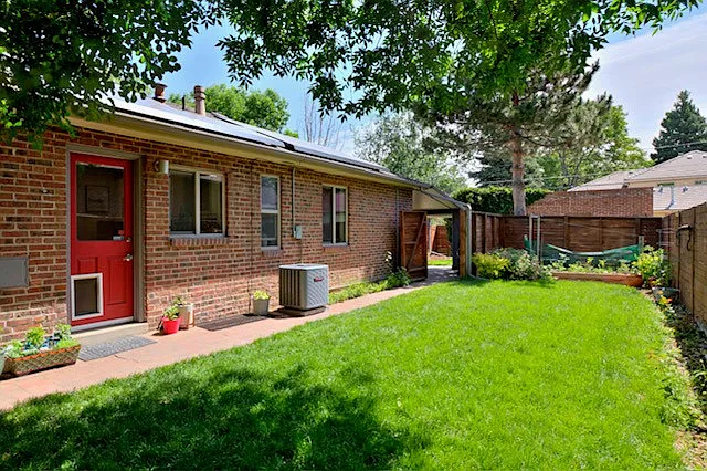 Back yard with garden