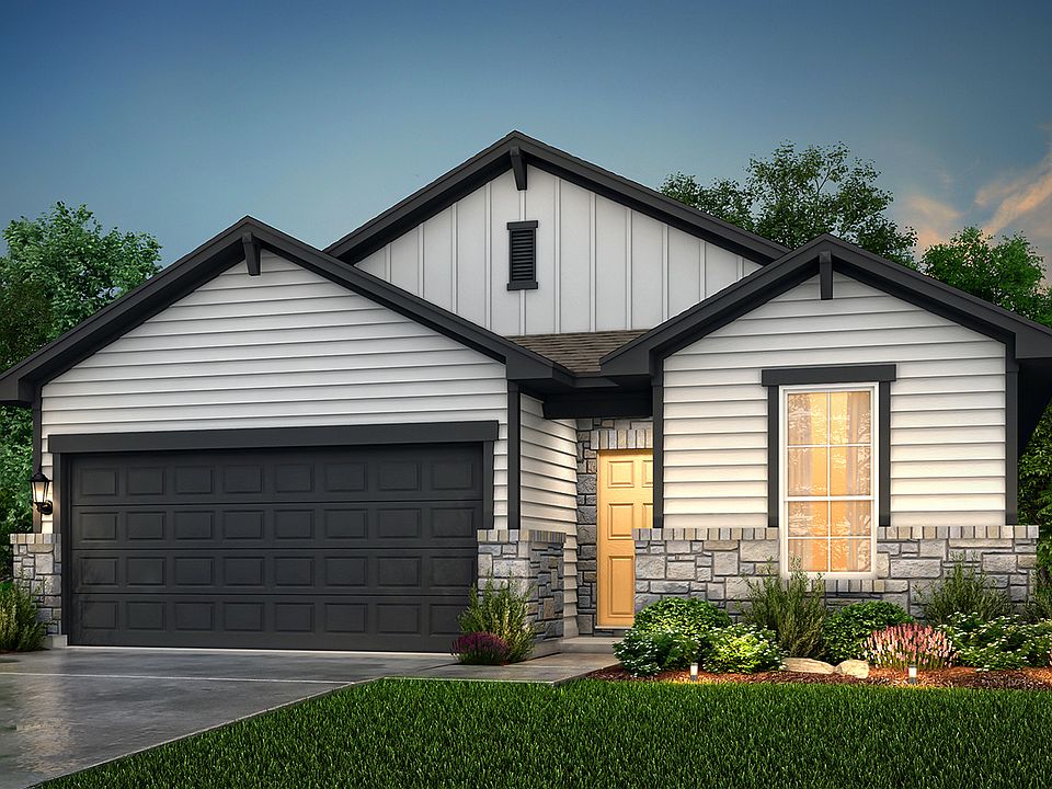 Pinion plan exterior elevation F for The Enclave at Sonterra, in Jarrell, TX