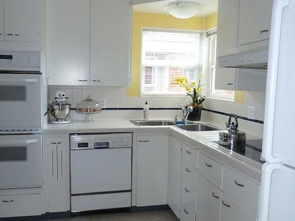 Kitchen with dishwasher.