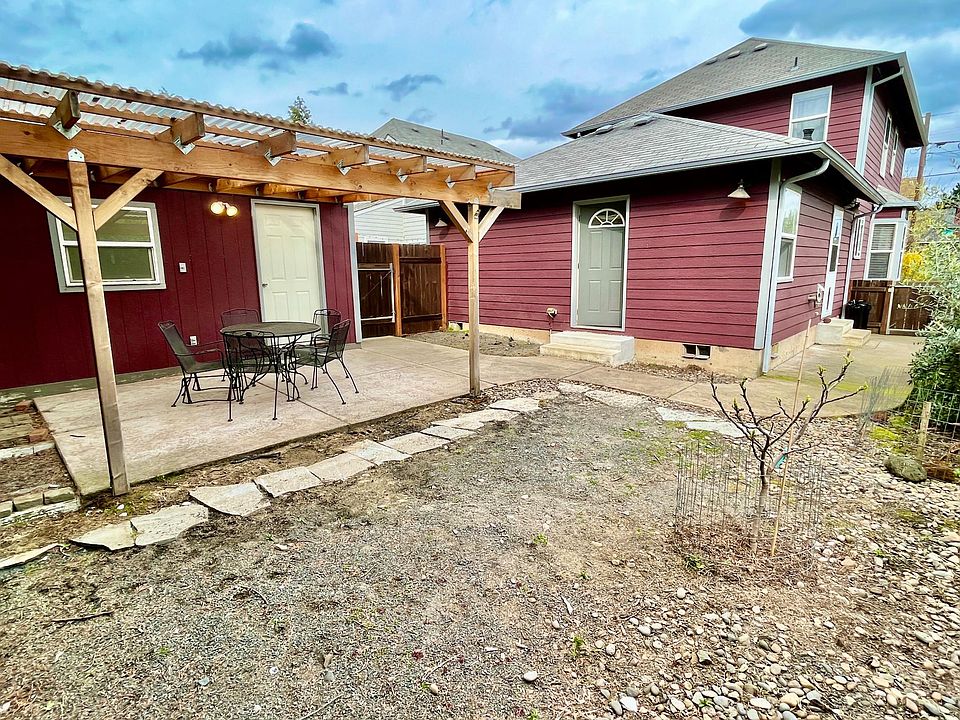 View of private fenced yard and covered patio