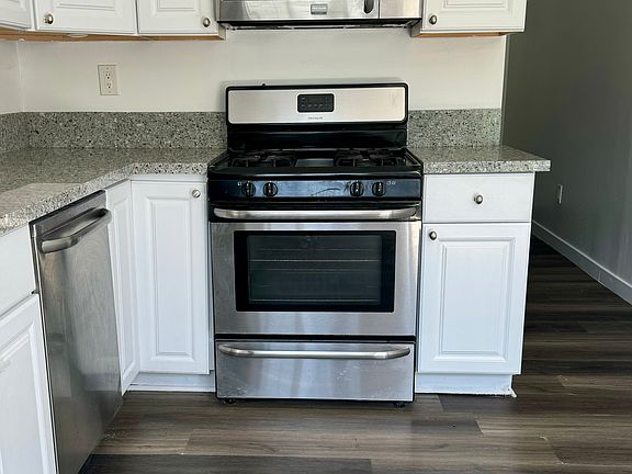 Stainless steel microwave and stove