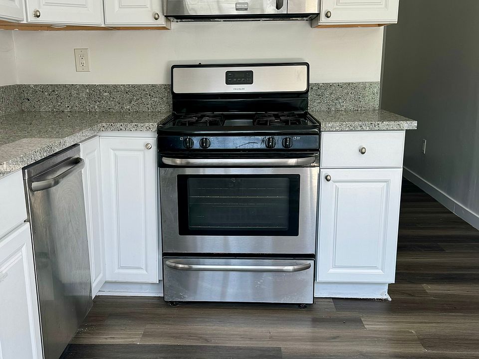 Stainless steel microwave and stove