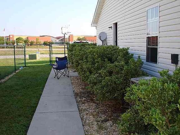 Side yard of home