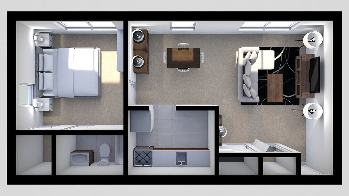 Floor plan One Bedroom Standard