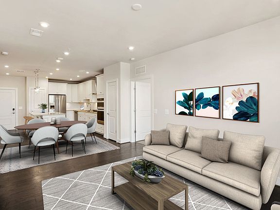 Gathering Room Open to the Dining Space and Kitchen
