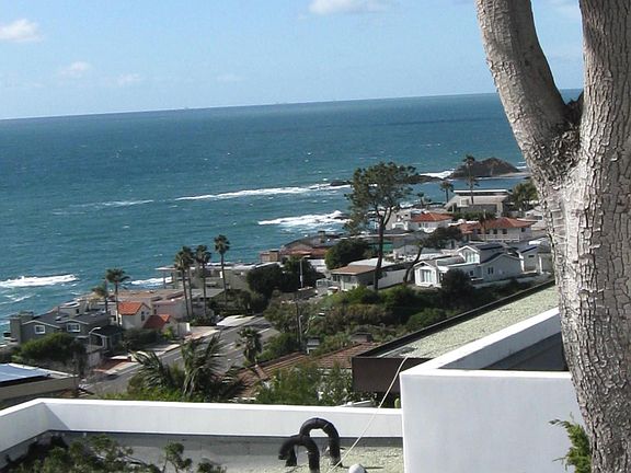 View from entrance to main house; three streets above PCH