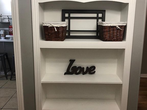Shelves in dining room (unit B)