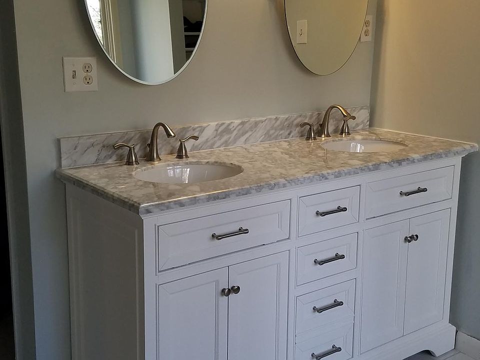 updated master bath with shower and tub