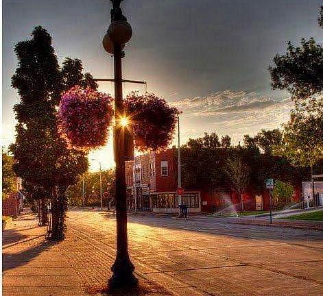 Entrance to the Charming, 1 Block West Grand Avenue Business