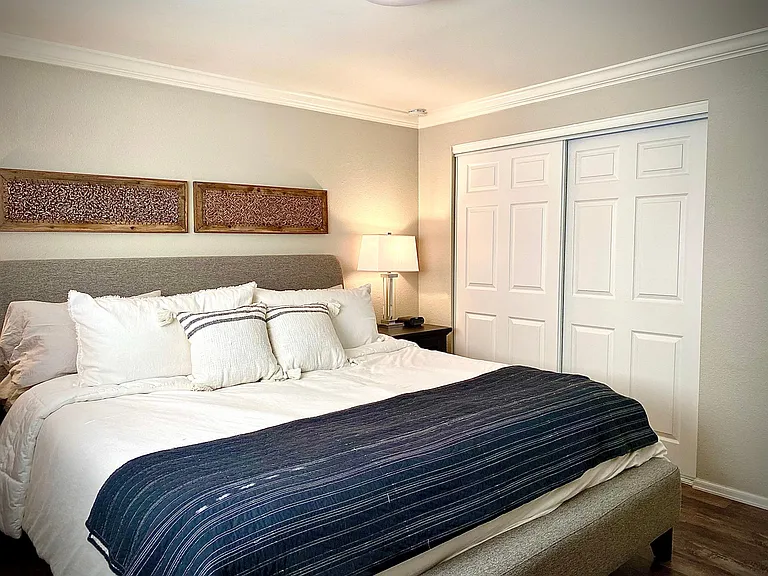 Alternate view of primary bedroom showing large closet