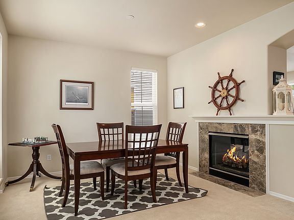 Double-Sided Gas Fireplace.