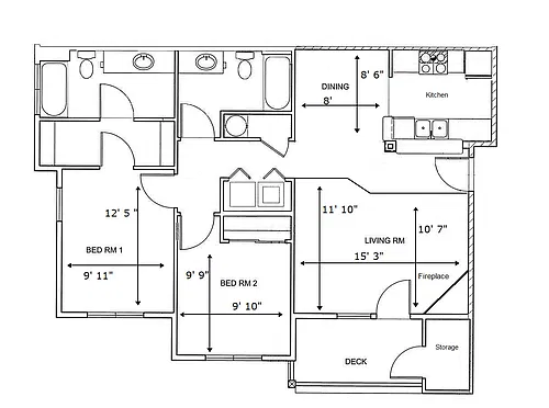 Floor plan Two Bedroom