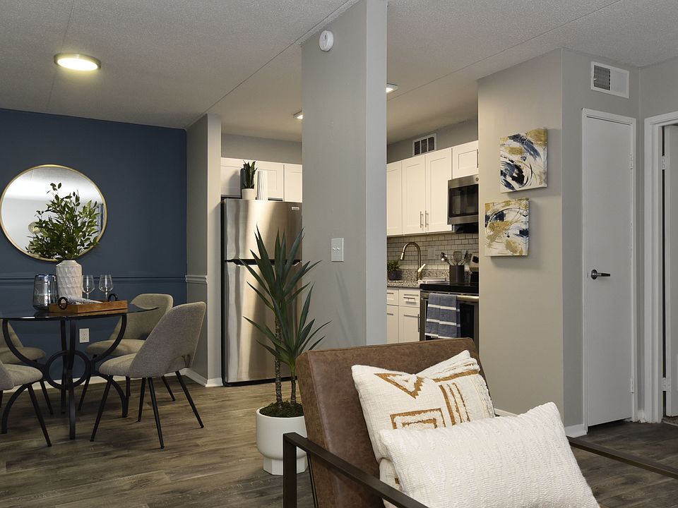 Kitchen + Dining with Hardwood Style Flooring