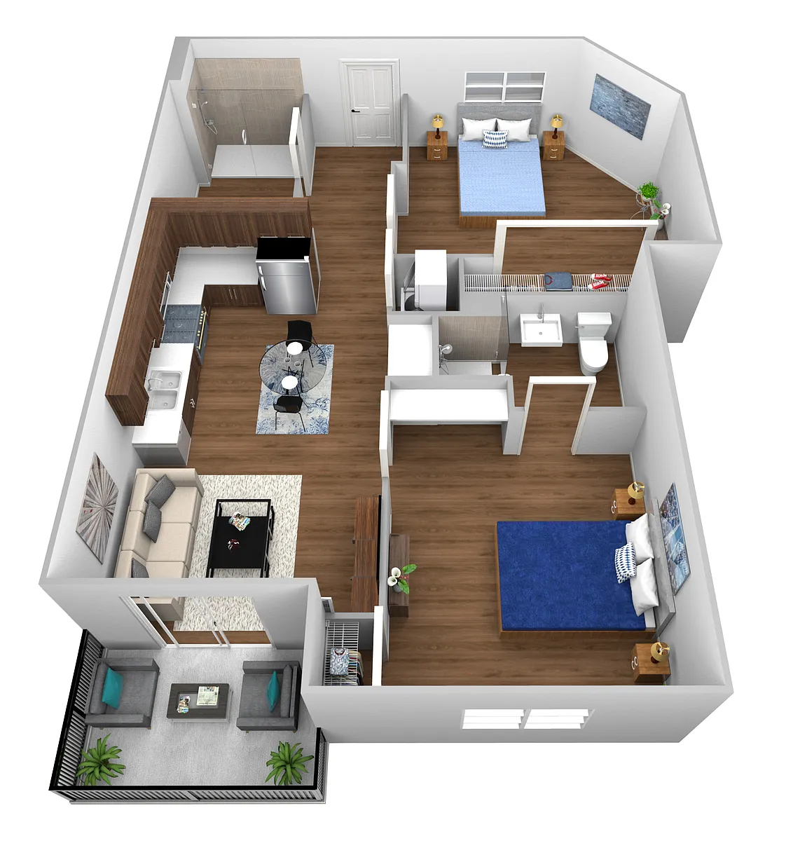 Floor plan Two Bedroom
