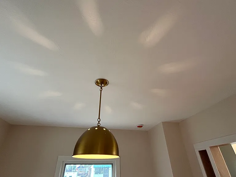 dining room light and ceiling pattern