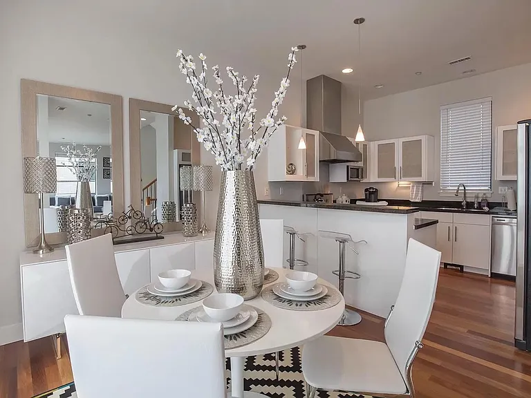 Dining Room. Kitchen. SS Appliances