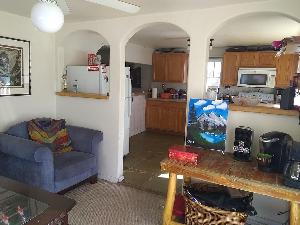 Dining room, and kitchen.