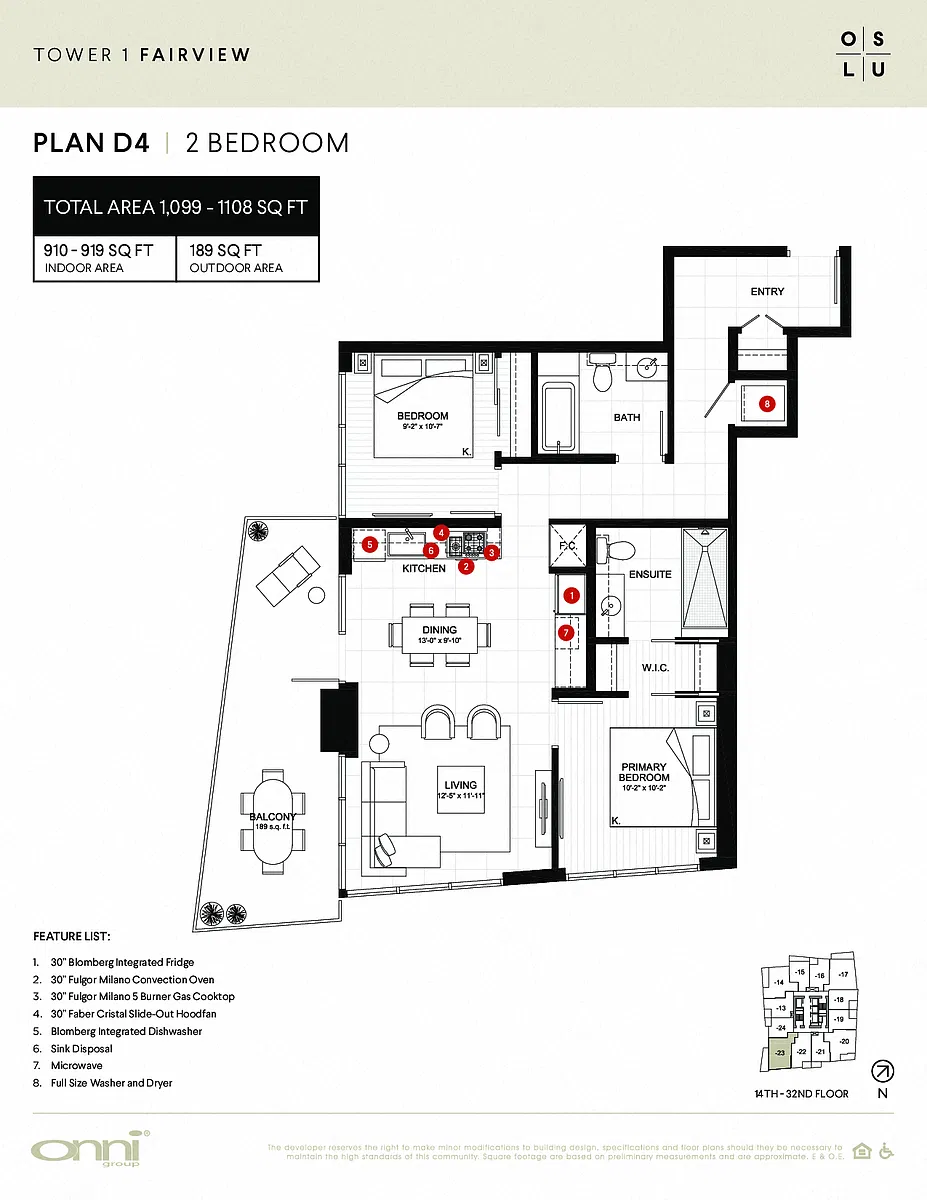 Floor plan Fairview D4