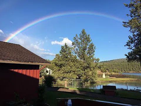 Rainbow over the reservoir!